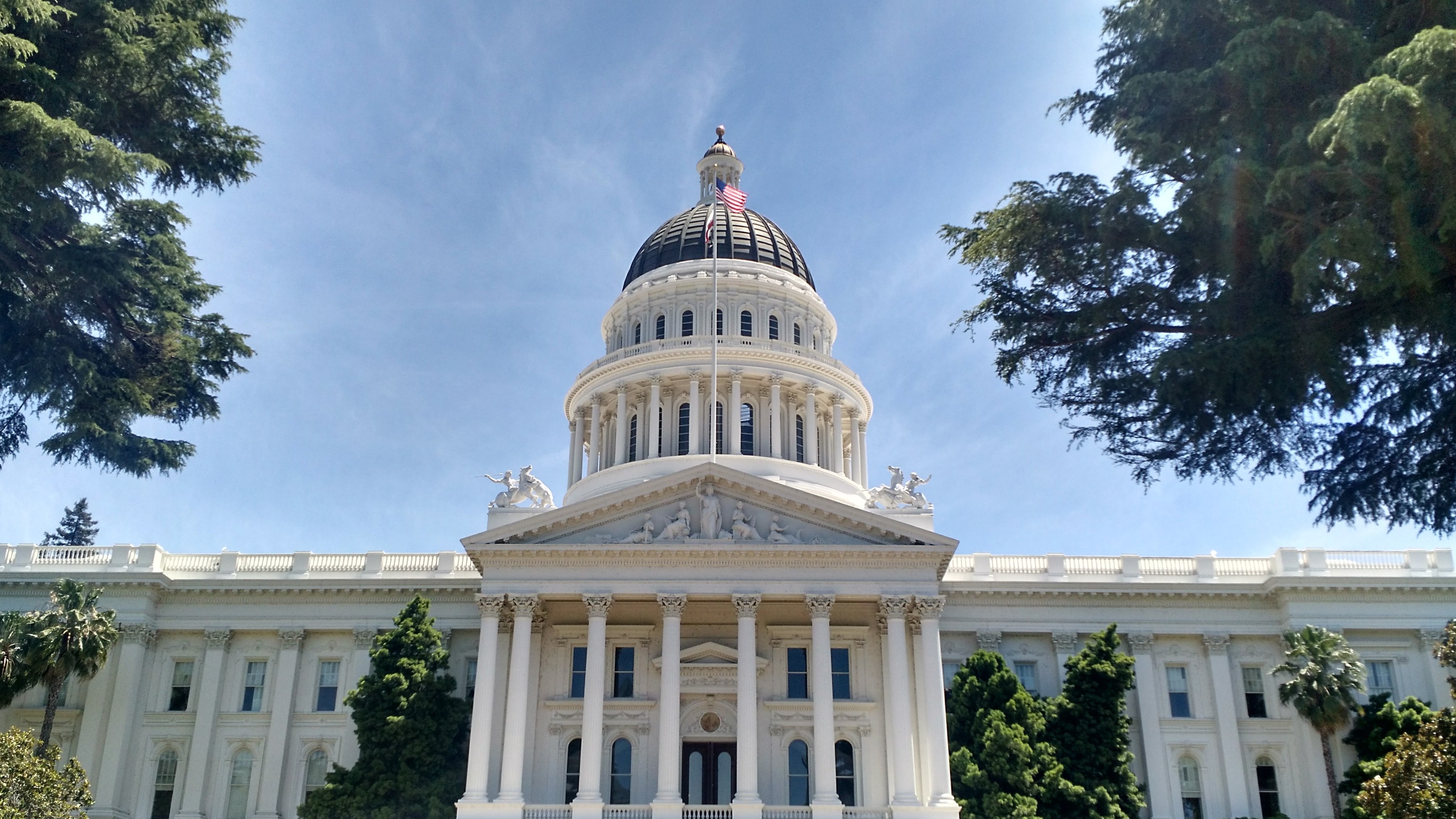 California State Capitol building with a blue-sky background.