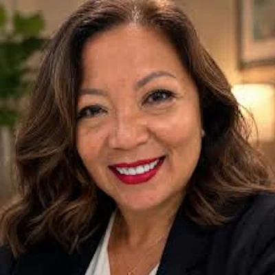 Headshot of Dr. Marie Alejandrino Buell, founder and CEO of Dental Designs.