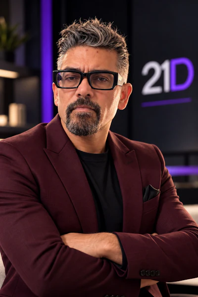 Headshot of Dr. Rajesh Vijay, founder of 21D and ArchOS.